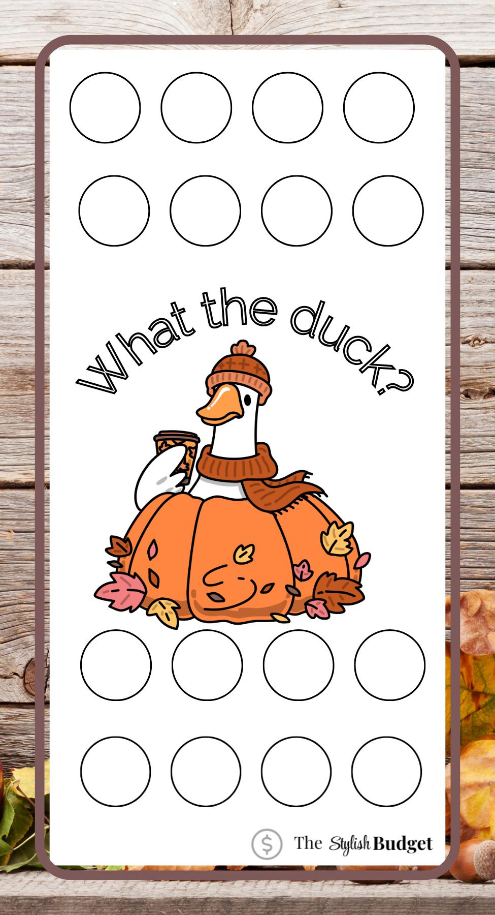 November Savings Tracker Bundle – Fall Printable A6 Budget Challenge, Autumn Savings Sheets