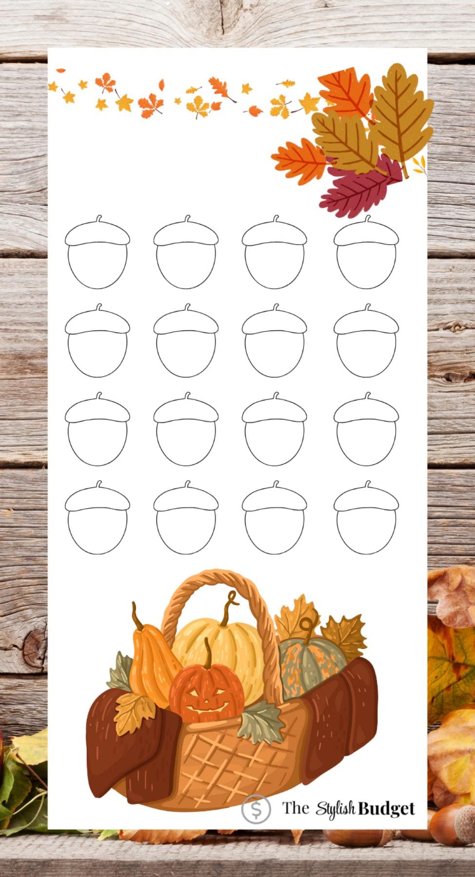 November Savings Tracker Bundle – Fall Printable A6 Budget Challenge, Autumn Savings Sheets