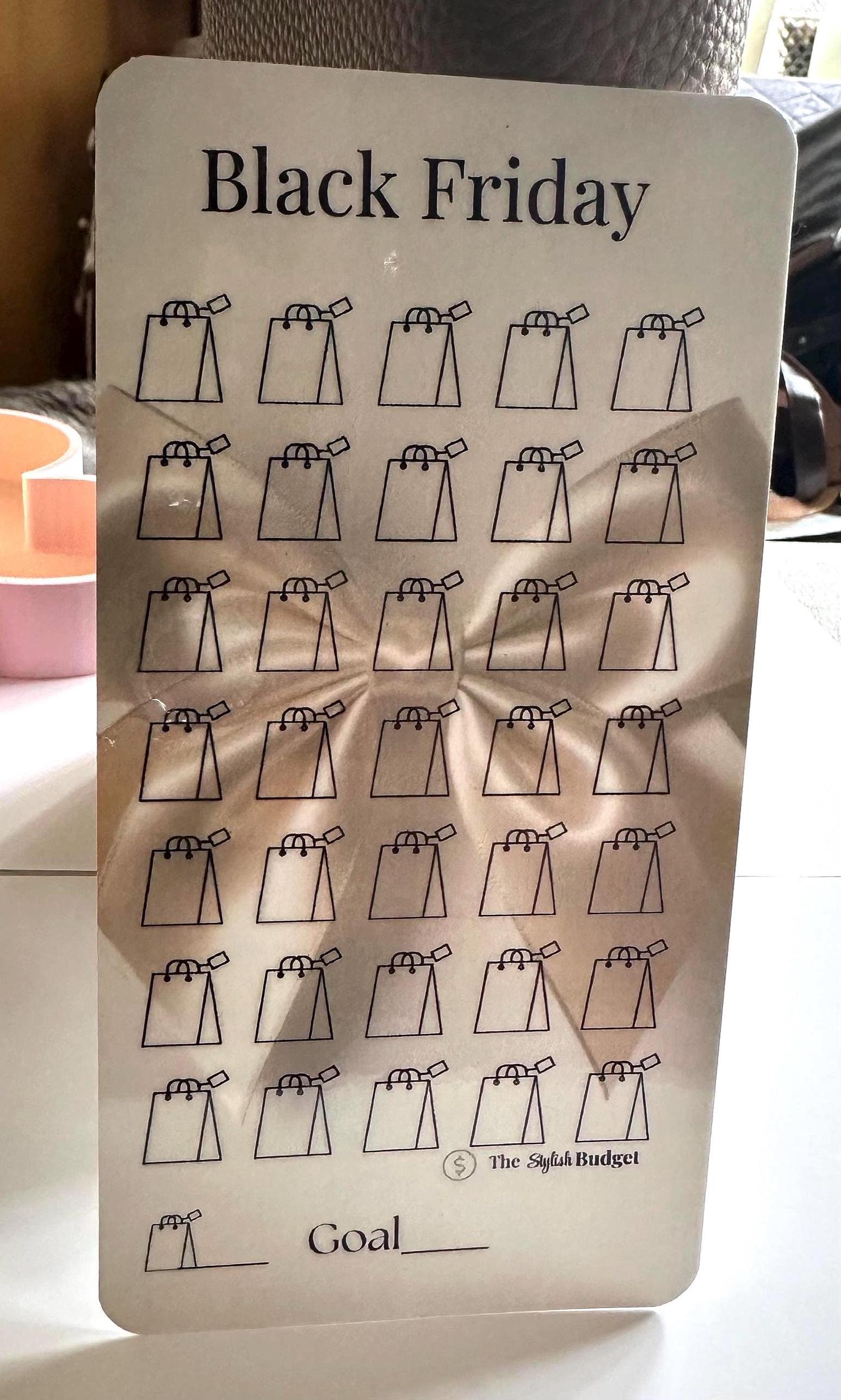 Black Friday Savings Challenge Card: A6 Holiday Budget Tracker