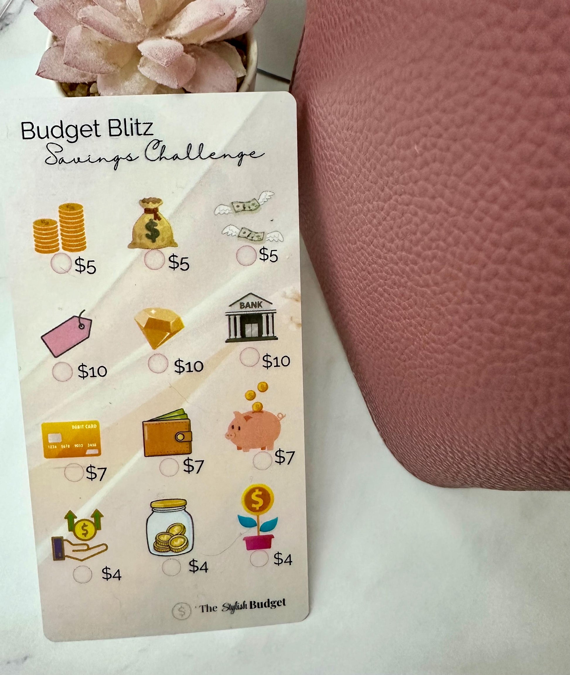 A6 Savings Tracker — Budget Blitz Money Challenge Insert