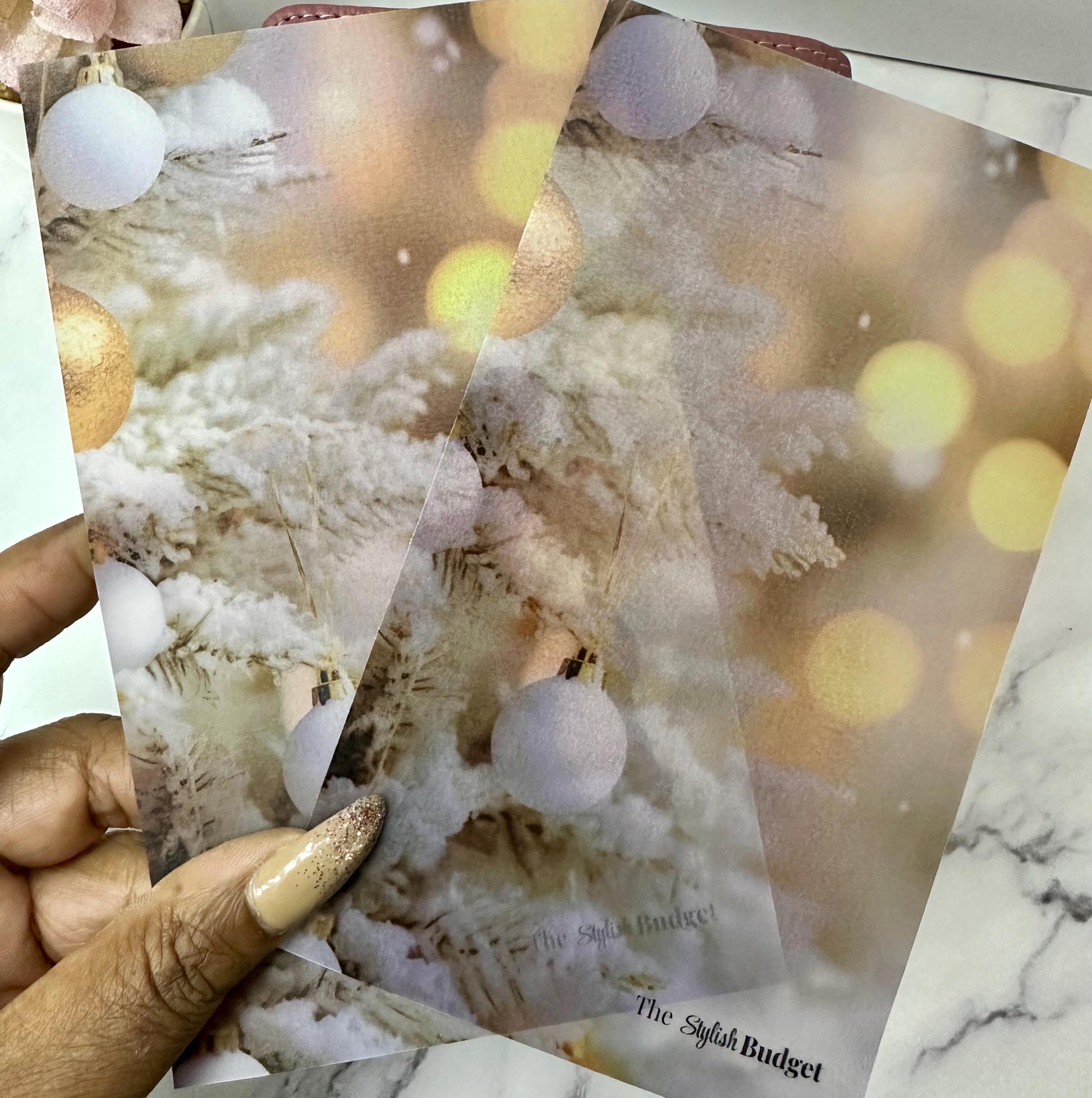 Christmas Glossy or Matte A6 Dashboard – Winter Budget Binder Cover Insert