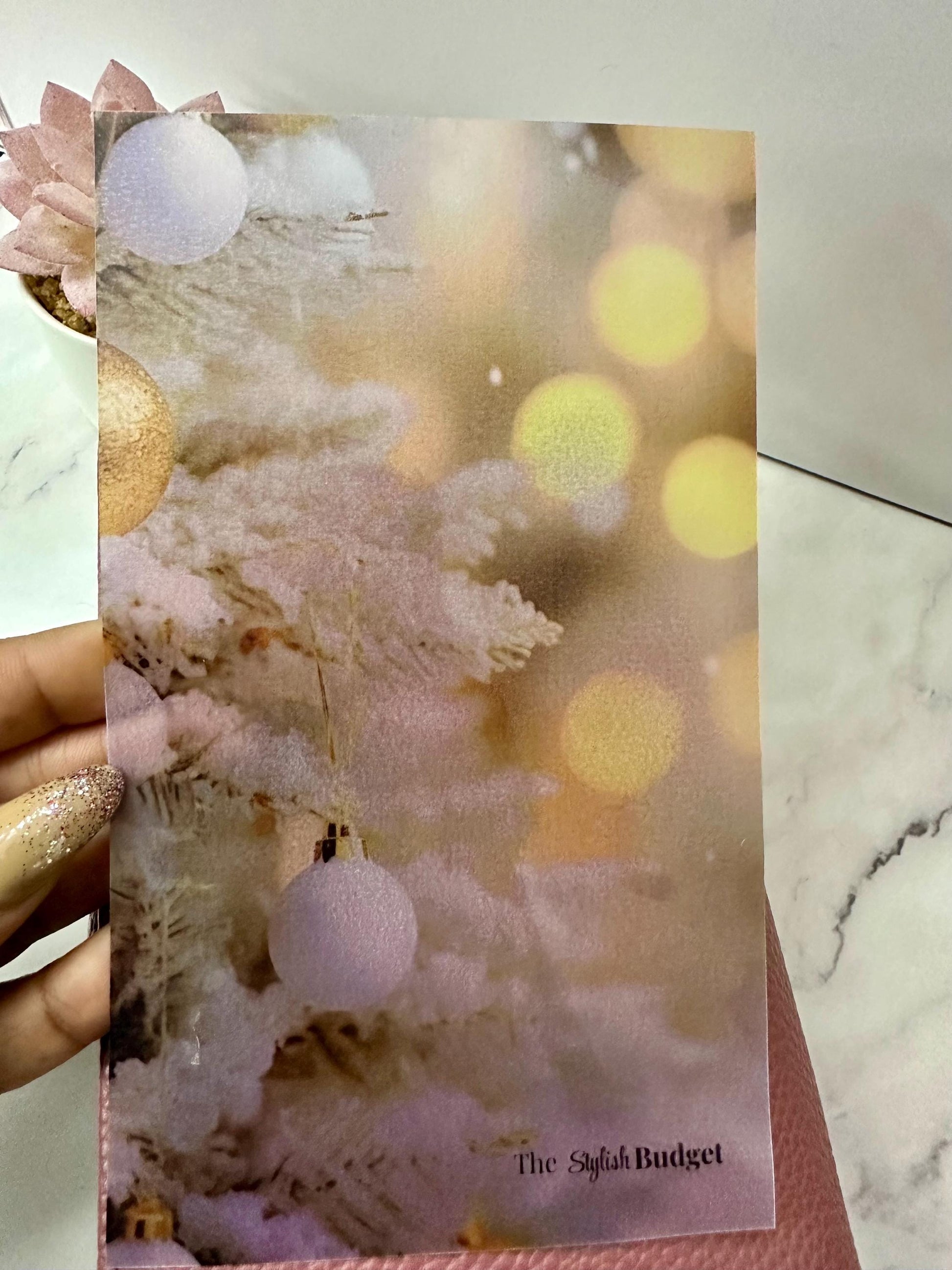 Christmas Glossy or Matte A6 Dashboard – Winter Budget Binder Cover Insert